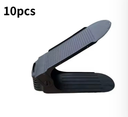 StackFit™ – Platzsparender Schuh-Organizer (10er Set) - schwarz.