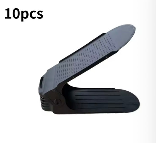 StackFit™ – Platzsparender Schuh-Organizer (10er Set) - schwarz.